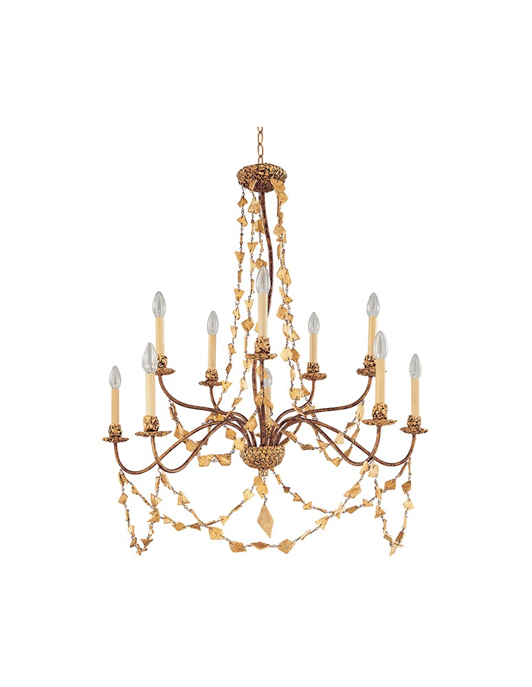 Chandeliers - Elstead Lighting Flambeau Pendant MOSAIC 10x60W E14 FB/Mosaic10. - product kolory-swiatla.pl 1