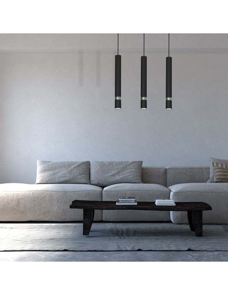 Triple pendant lamps - Milagro JOKER BLACK 3xGU10 pendant lamp MLP1414 - product kolory-swiatla.pl 4