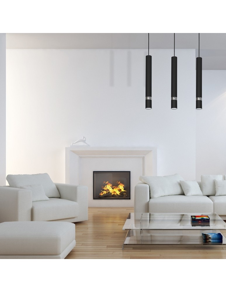 Triple pendant lamps - Milagro JOKER BLACK 3xGU10 pendant lamp MLP1414 - product kolory-swiatla.pl 6