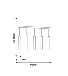 5 point pendant lamps - Milagro JOKER BLACK 5xGU10 pendant lamp MLP1417 - product 3