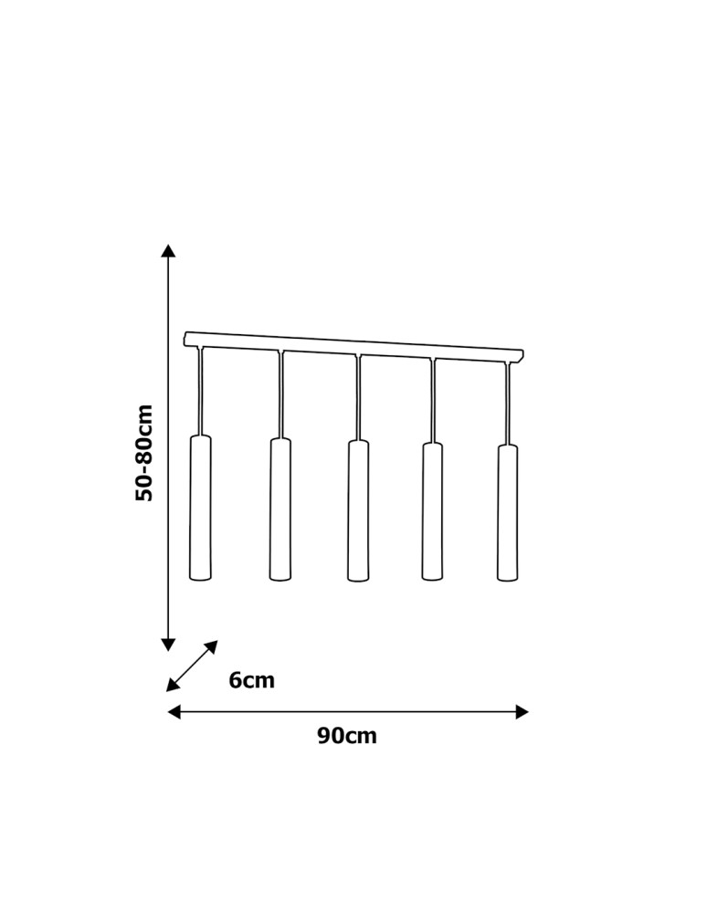 5 point pendant lamps - Milagro JOKER BLACK 5xGU10 pendant lamp MLP1417 - product kolory-swiatla.pl 3