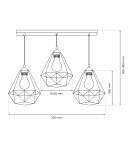 Pendant lamps - Milagro BASKET WHITE 3xE27 pendant lamp MLP7213 - product 4