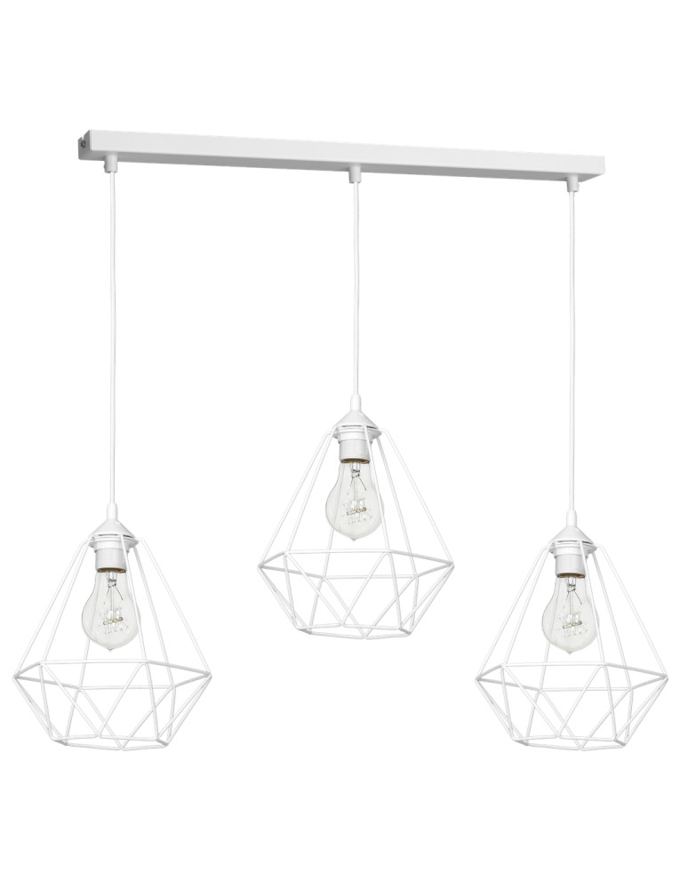 Pendant lamps - Milagro BASKET WHITE 3xE27 pendant lamp MLP7213 - product kolory-swiatla.pl 5