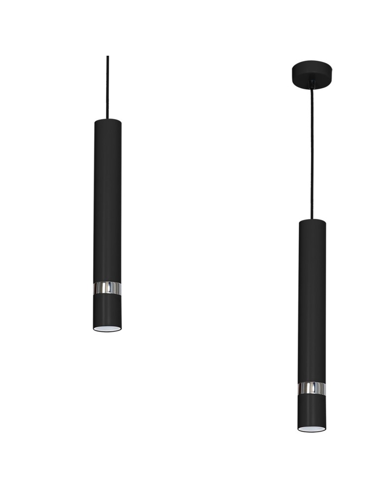 Single pendant lamps - Milagro JOKER BLACK 1xGU10 pendant lamp MLP1413 - product kolory-swiatla.pl 1