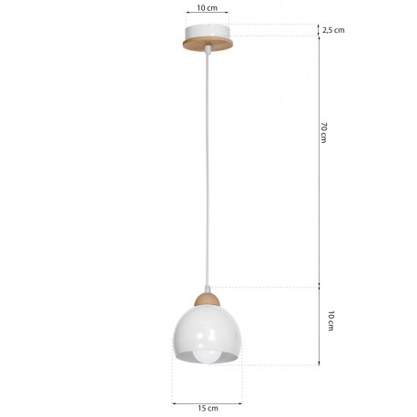 Milagro Lampa wisząca DAMA WHITE 1xE27 MLP6440