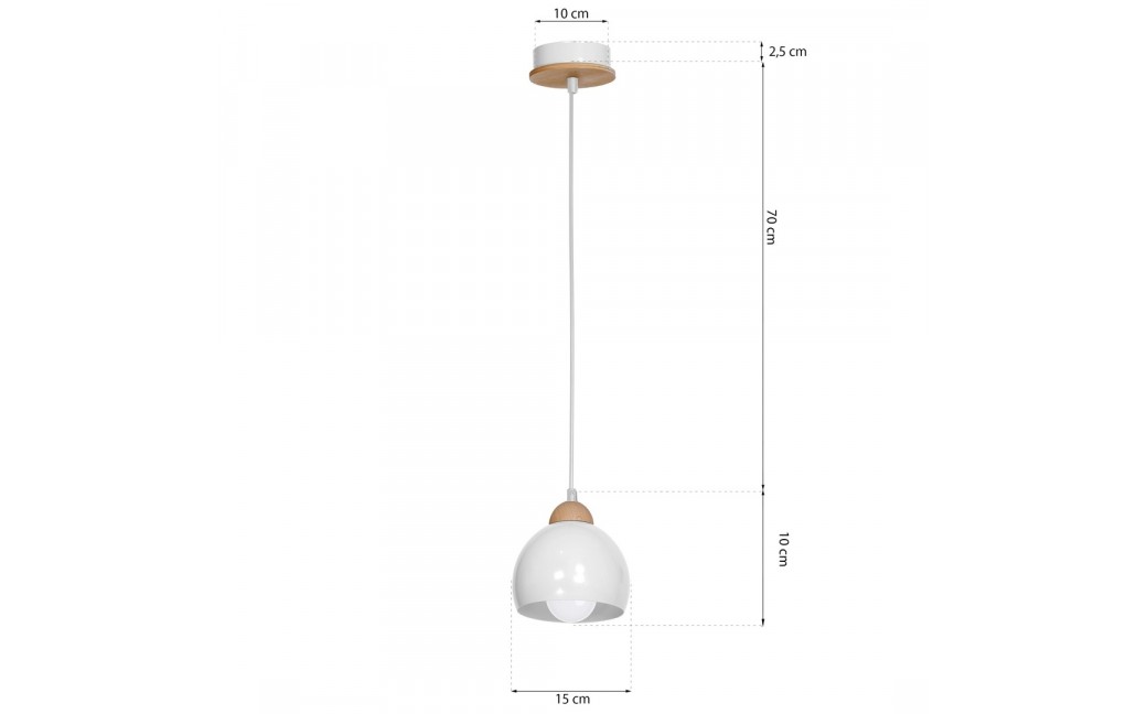 Milagro Lampa wisząca DAMA WHITE 1xE27 MLP6440