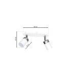 Adjustable ceiling lamps - spots - Milagro JOKER WHITE 2xGU10 ceiling lamp MLP899 - product 7