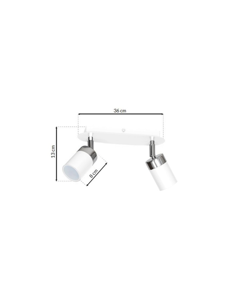 Adjustable ceiling lamps - spots - Milagro JOKER WHITE 2xGU10 ceiling lamp MLP899 - product kolory-swiatla.pl 7