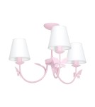 Children's pendant lamps - Milagro Chandelier ALICE PINK 3xE14 MLP963 - product 1