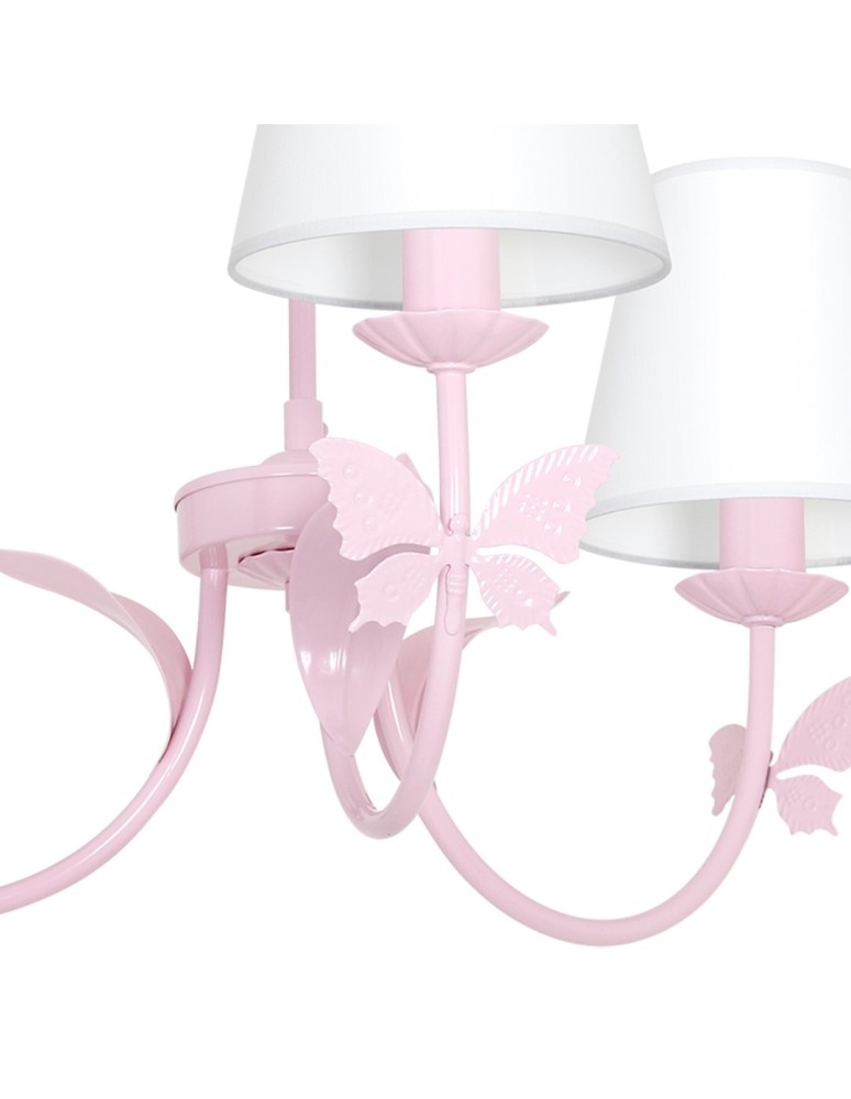 Children's pendant lamps - Milagro Chandelier ALICE PINK 3xE14 MLP963 - product kolory-swiatla.pl 2