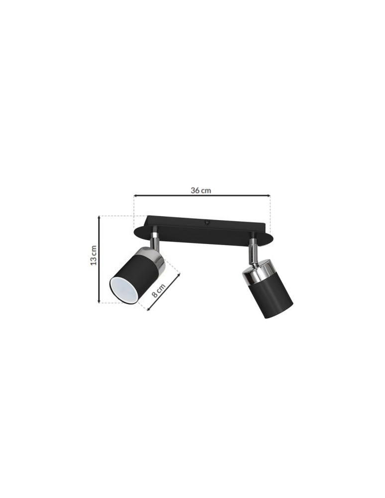 Adjustable ceiling lamps - spots - Milagro JOKER BLACK 2xGU10 MLP911 ceiling lamp. - product kolory-swiatla.pl 7