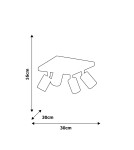 Adjustable ceiling lamps - spots - Milagro JOKER BLACK 4xGU10 MLP1339 ceiling lamp. - product 3