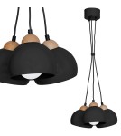 Pendant lamps - Milagro DAMA BLACK 3xE27 pendant lamp MLP6580 - product 1