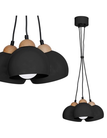 Milagro DAMA BLACK 3xE27 pendant lamp MLP6580