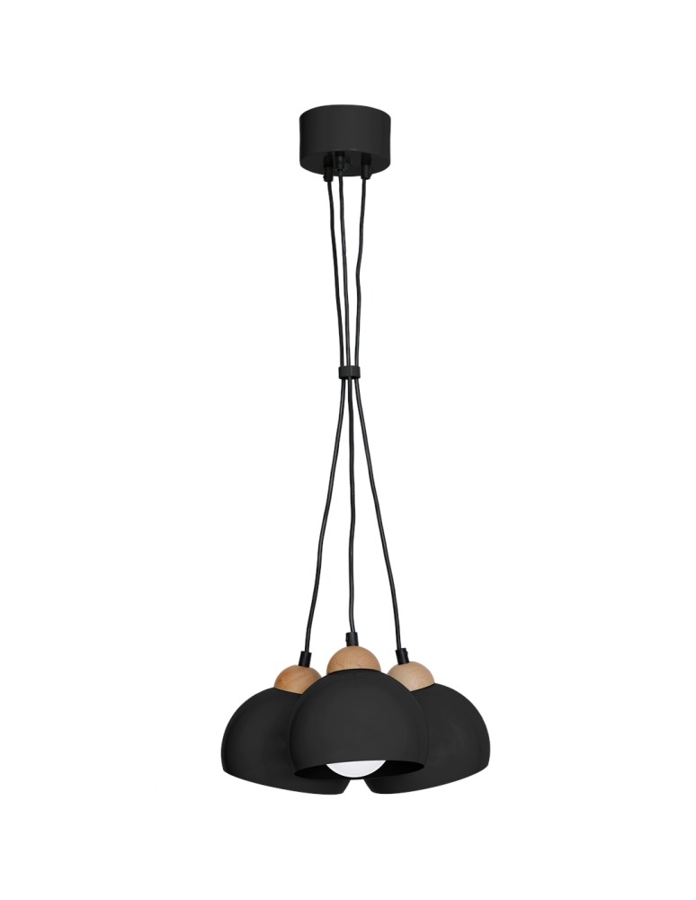 Pendant lamps - Milagro DAMA BLACK 3xE27 pendant lamp MLP6580 - product kolory-swiatla.pl 9