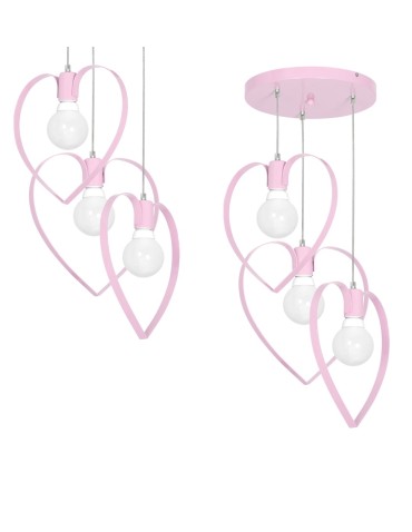 Milagro AMORE PINK 3xE27 pendant lamp MLP9954