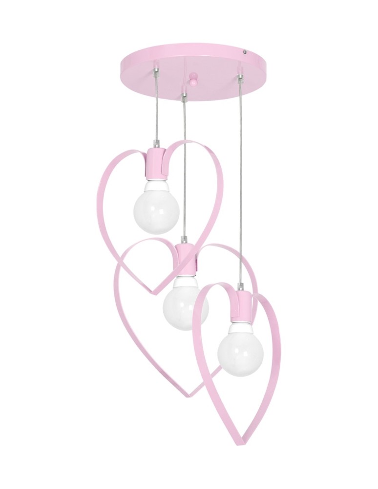 Children's pendant lamps - Milagro AMORE PINK 3xE27 pendant lamp MLP9954 - product kolory-swiatla.pl 2