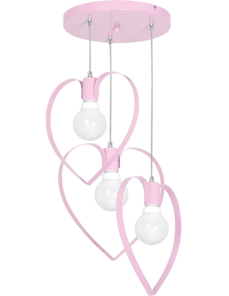 Children's pendant lamps - Milagro AMORE PINK 3xE27 pendant lamp MLP9954 - product kolory-swiatla.pl 8