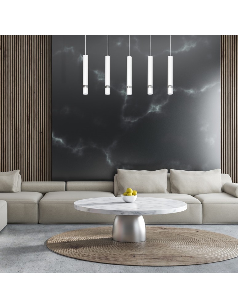 Pendant lamps - Milagro JOKER WHITE 5xGU10 pendant lamp MLP1412 - product kolory-swiatla.pl 6