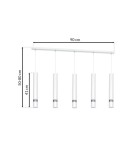 Pendant lamps - Milagro JOKER WHITE 5xGU10 pendant lamp MLP1412 - product 9