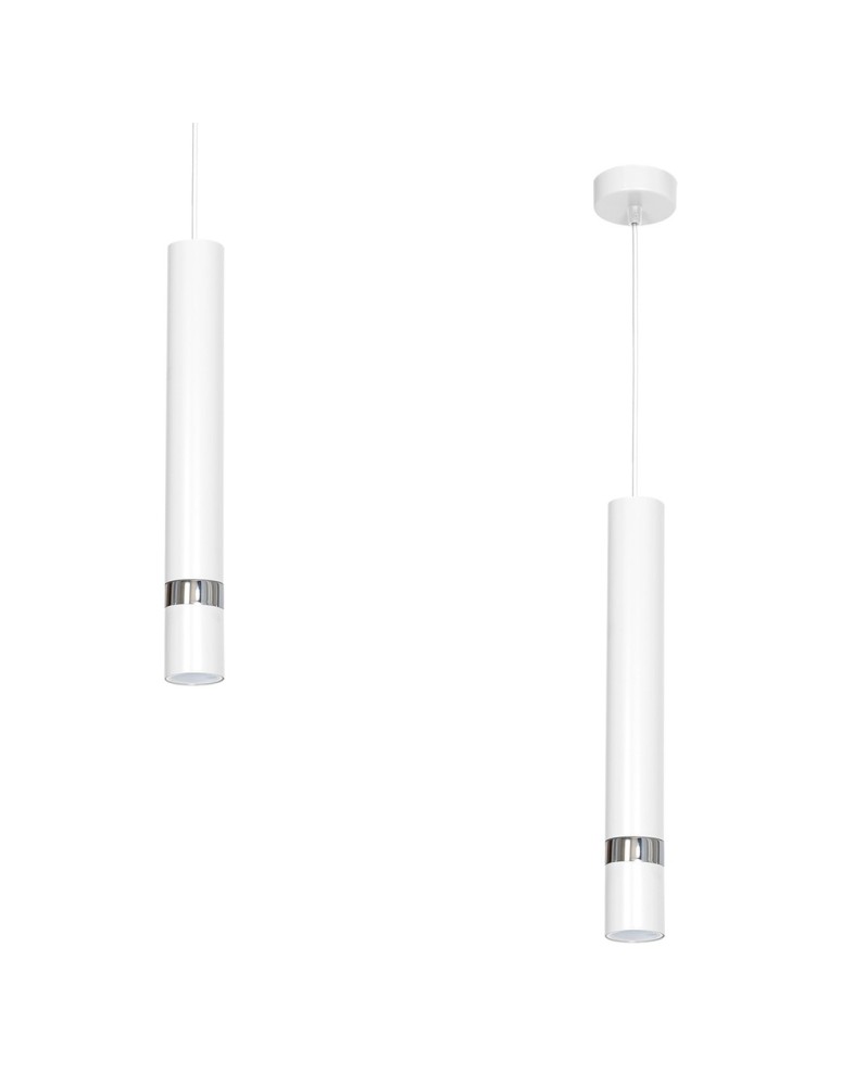 Single pendant lamps - Milagro JOKER WHITE 1xGU10 pendant lamp MLP1347 - product kolory-swiatla.pl 1