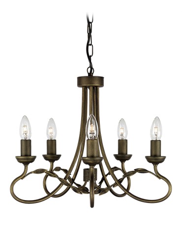 Elstead Lighting Interior Pendant OLIVIA 5x60W E27 OV5 BLK/GOLD