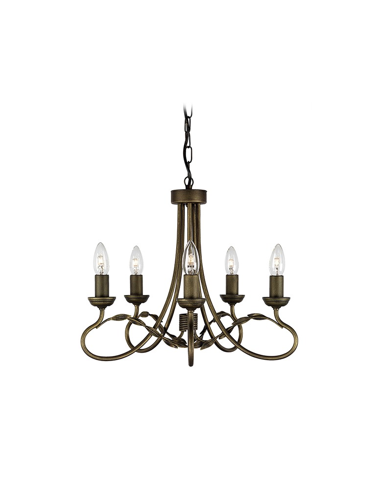Chandelier chandeliers - Elstead Lighting Interior Pendant OLIVIA 5x60W E27 OV5 BLK/GOLD - product kolory-swiatla.pl 1