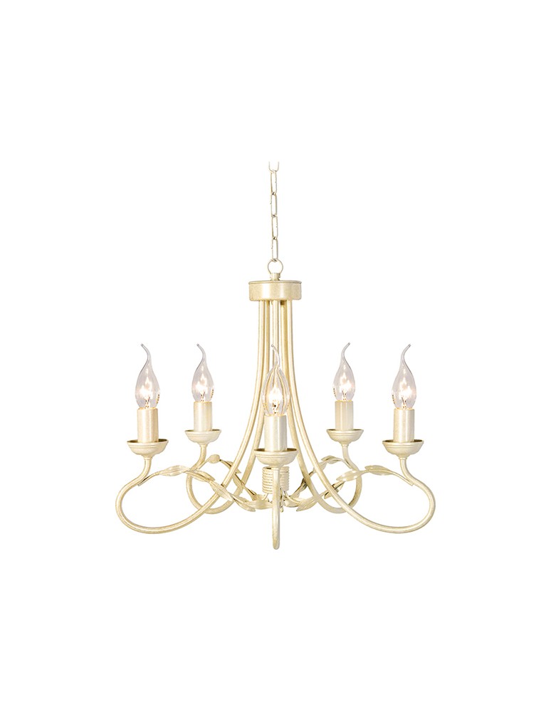Chandelier chandeliers - Elstead Lighting Interior Pendant OLIVIA 5x60W E27 OV5 IVORY/GOLD - product kolory-swiatla.pl 1