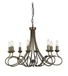 Chandelier chandeliers - Elstead Lighting Interior Pendant OLIVIA 8x60W E27 OV8 BLK/GOLD - product 1