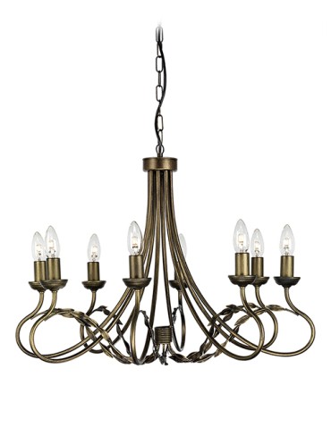 Elstead Lighting Interior Pendant OLIVIA 8x60W E27 OV8 BLK/GOLD