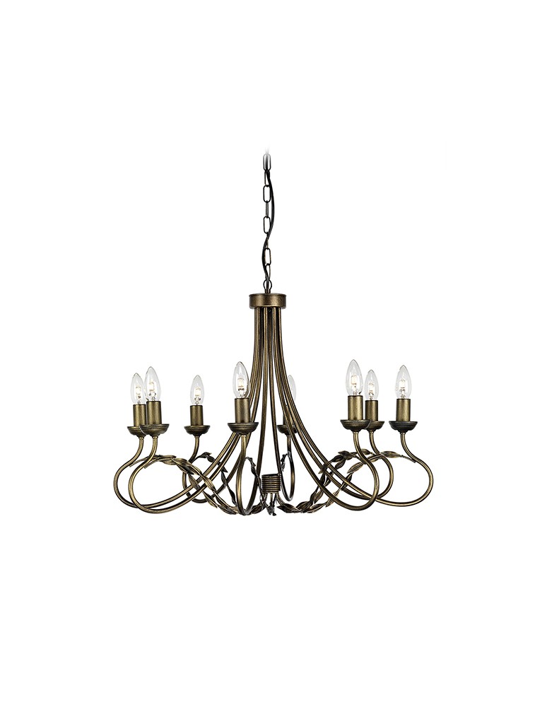 Chandelier chandeliers - Elstead Lighting Interior Pendant OLIVIA 8x60W E27 OV8 BLK/GOLD - product kolory-swiatla.pl 1