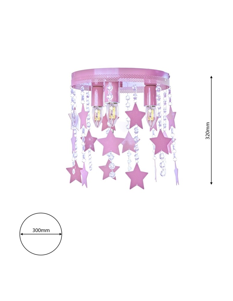 Children's ceiling lamps - Milagro STAR Ceiling Lamp 3xE27 MLP1128 - product kolory-swiatla.pl 7