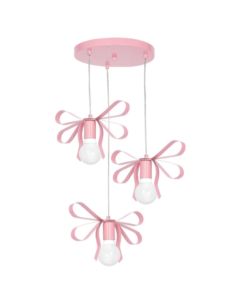 Children's pendant lamps - Milagro Pendant Lamp EMMA PINK 3xE27 MLP1040 - product kolory-swiatla.pl 1