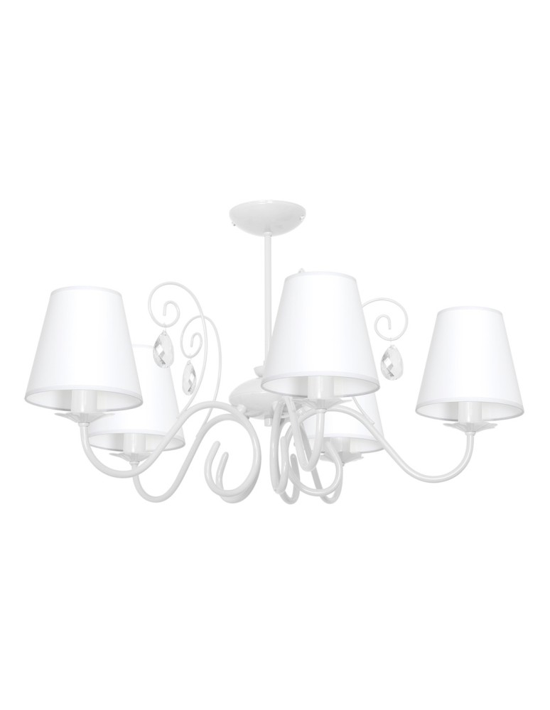 Children's pendant lamps - Milagro SARA WHITE 5xE14 chandelier MLP1049 - product kolory-swiatla.pl 1