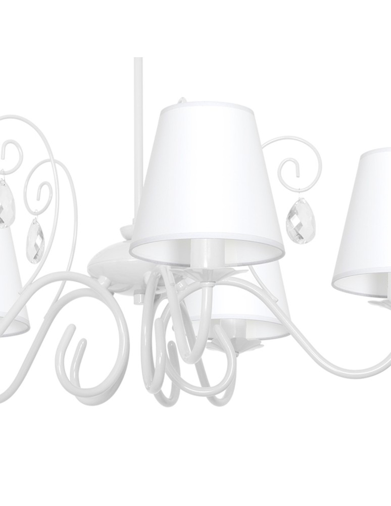 Children's pendant lamps - Milagro SARA WHITE 5xE14 chandelier MLP1049 - product kolory-swiatla.pl 2