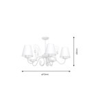 Children's pendant lamps - Milagro SARA WHITE 5xE14 chandelier MLP1049 - product 5