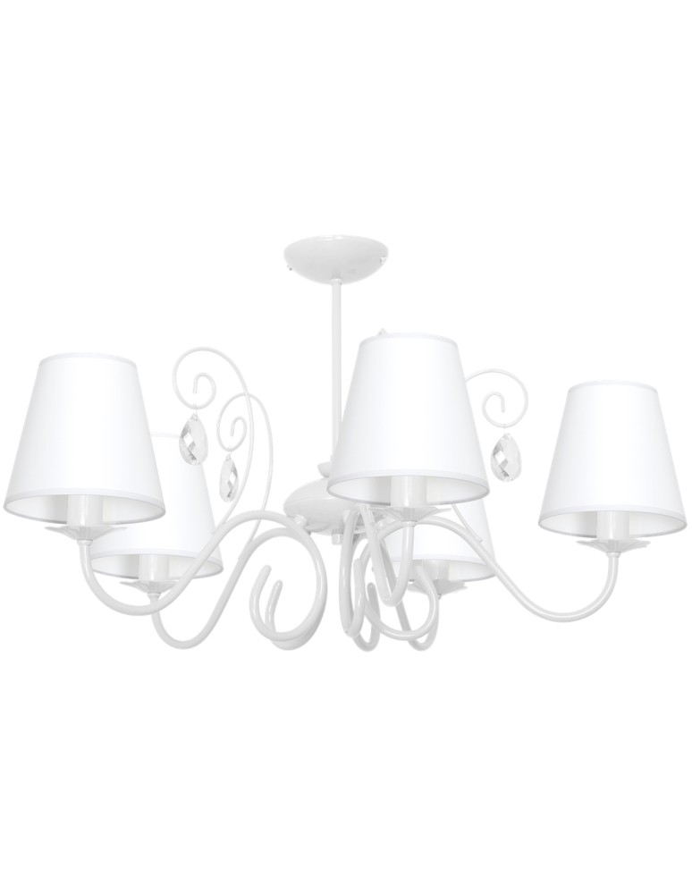 Children's pendant lamps - Milagro SARA WHITE 5xE14 chandelier MLP1049 - product kolory-swiatla.pl 6