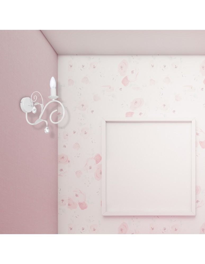 Children's wall lamps - Milagro Wall lamp MIA WHITE 1xE14 MLP1065 - product kolory-swiatla.pl 5