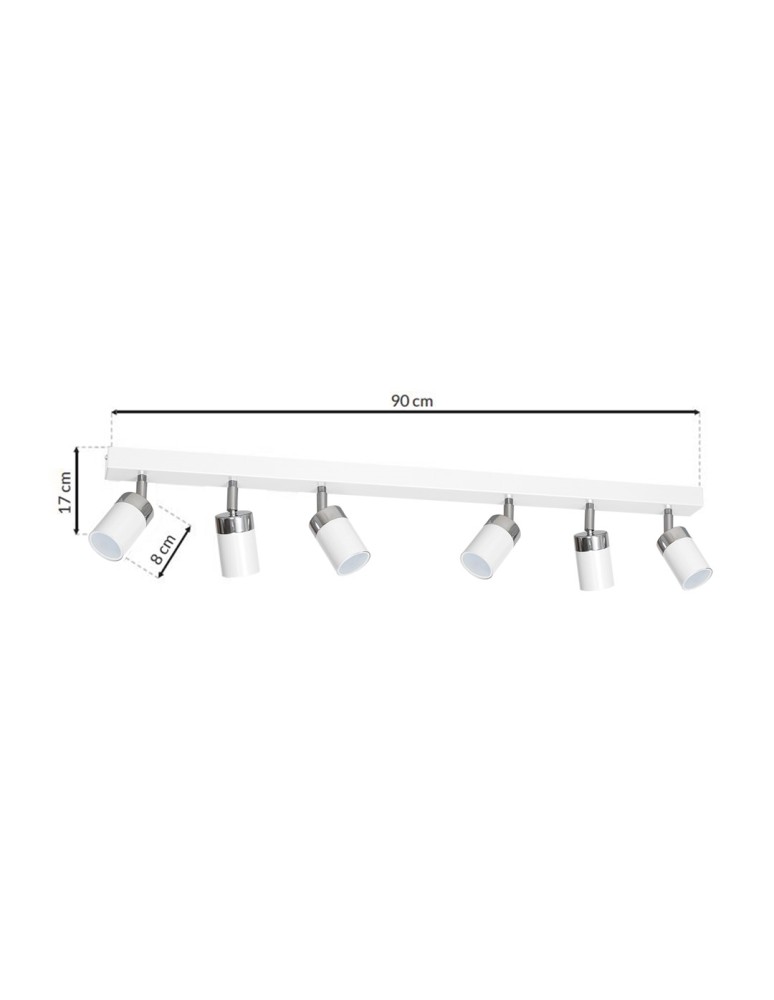 Adjustable ceiling lamps - spots - Milagro JOKER WHITE 6xGU10 MLP908 ceiling lamp. - product kolory-swiatla.pl 7