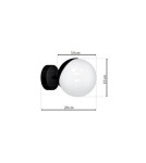 Wall lamps - Milagro Wall lamp SFERA BLACK 1xE14 MLP8854 - product 7