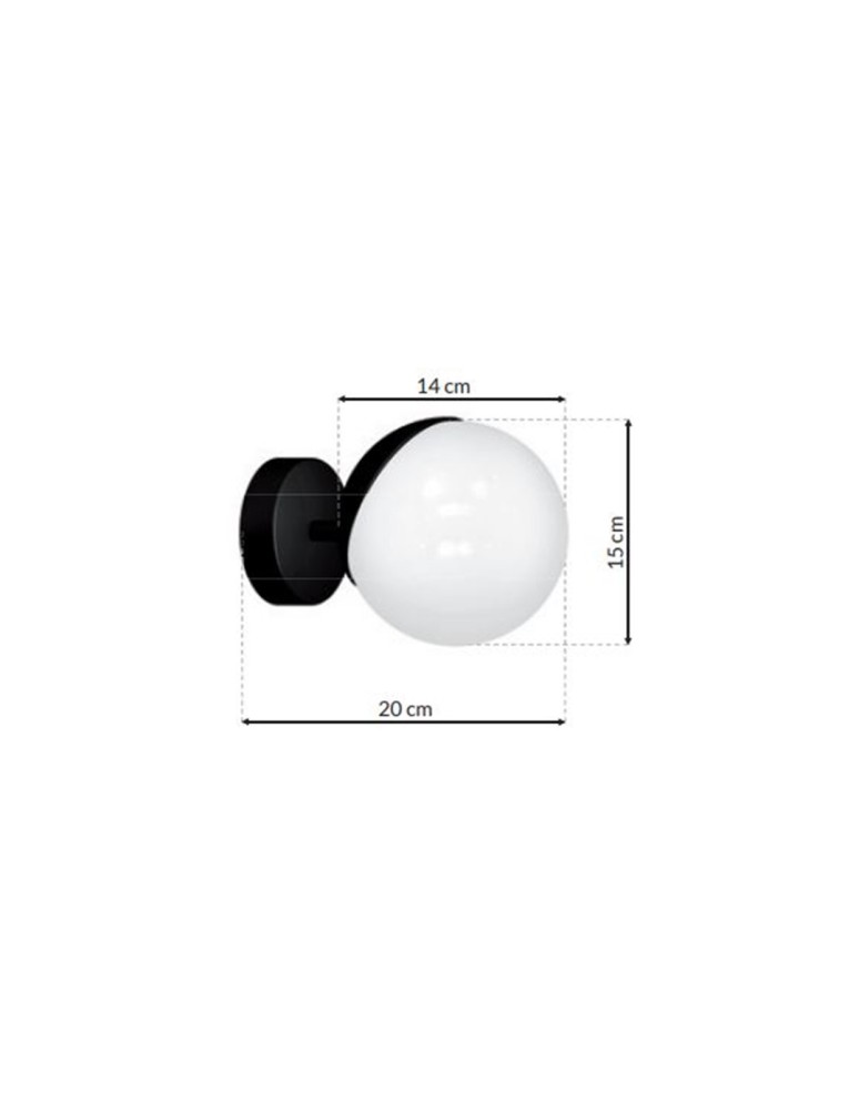 Wall lamps - Milagro Wall lamp SFERA BLACK 1xE14 MLP8854 - product kolory-swiatla.pl 7