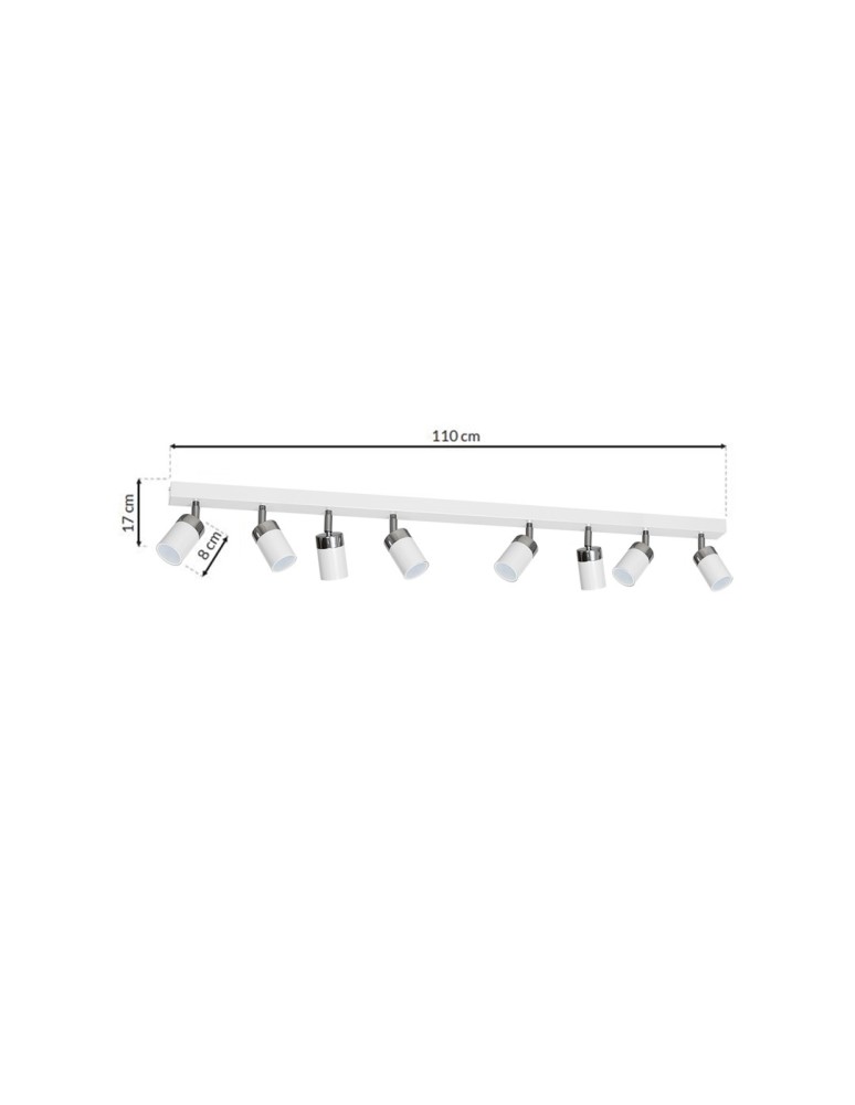 Adjustable ceiling lamps - spots - Milagro JOKER WHITE 8xGU10 MLP9475 ceiling lamp. - product kolory-swiatla.pl 7