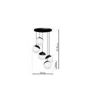 Pendant lamps - Milagro SFERA 5xE14 pendant lamp MLP8885 - product 7