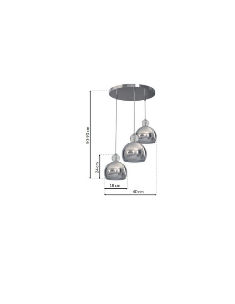 Pendant lamps - Milagro TOLEDO 3xE27 Pendant Lamp MLP4246 - product kolory-swiatla.pl 7