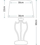 Table lamps with lampshade - Elstead PIMLICO 1x60W E27 PM/TL DB Table lamp - product 2