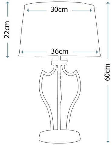 Elstead PIMLICO 1x60W E27 PM/TL PN Table. - product 2