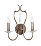 Chandelier wall lamps - Elstead PIMLICO 2x60W E14 PM2 DB Wall lamp. - product 1