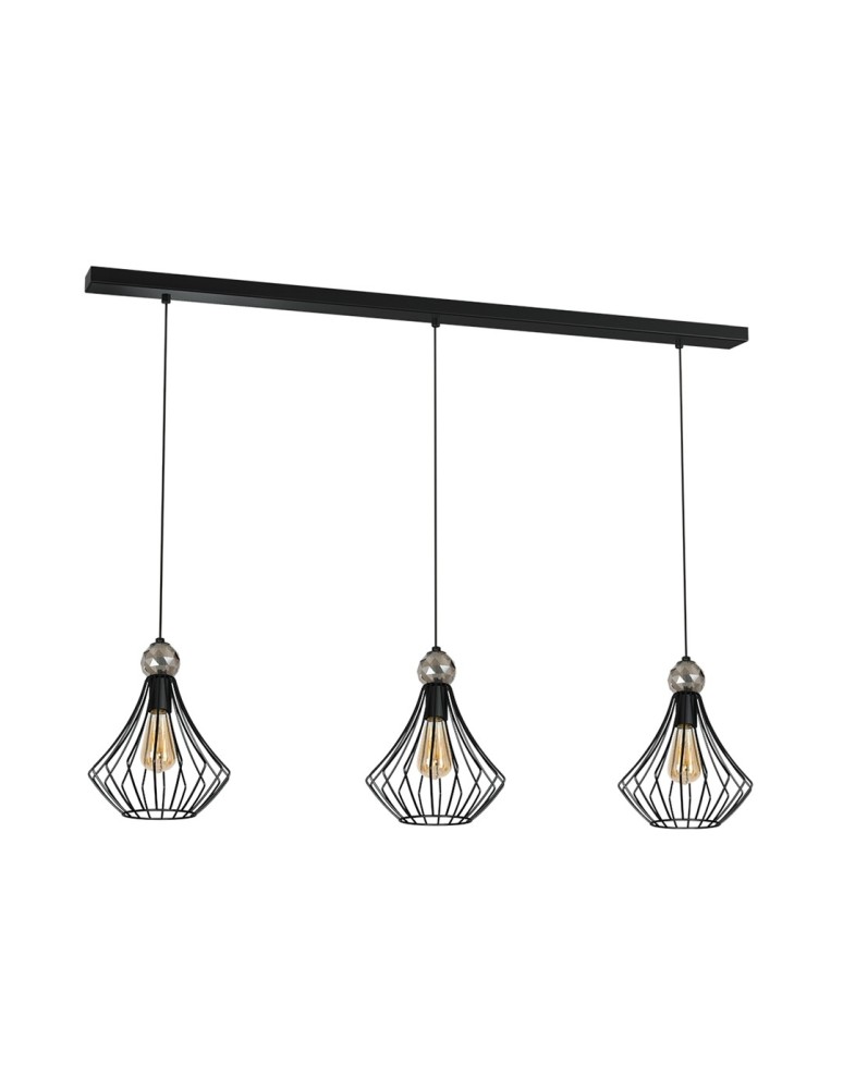 Milagro Lampa wisząca JEWEL BLACK 3xE27 MLP4209