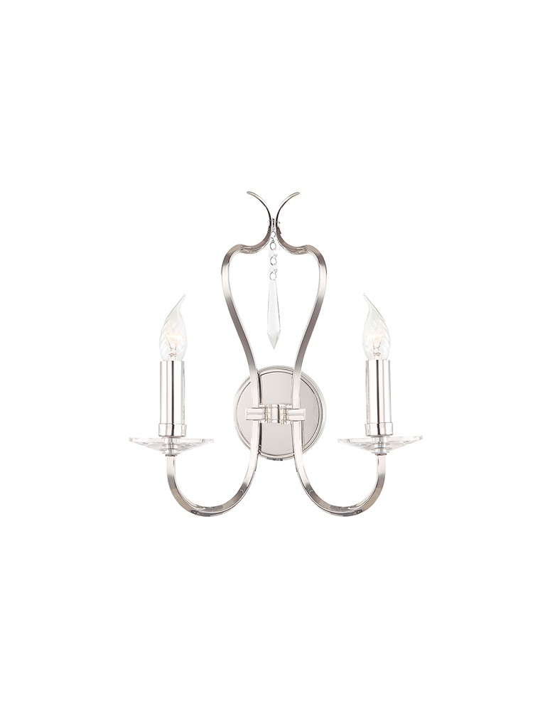Chandelier wall lamps - Elstead PIMLICO 2x60W E14 PM2 PN Wall lamp. - product kolory-swiatla.pl 1