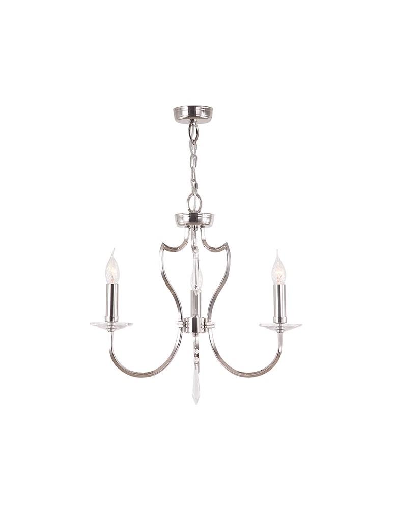 Chandelier chandeliers - Elstead PIMLICO 3x60W E14 PM3 PN Pendant. - product kolory-swiatla.pl 1